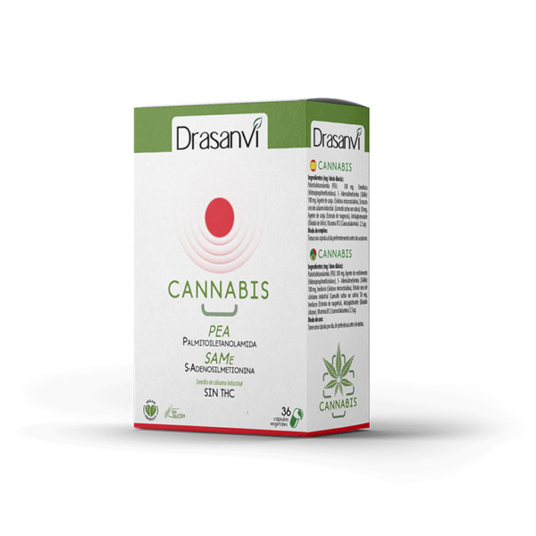 Suplemento cannabis D rojo 36 cáps.