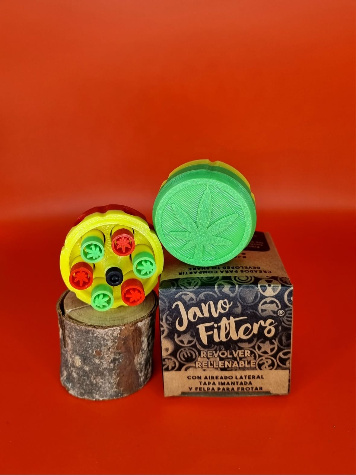 Filtros reutilizables y revolver para guardarlos